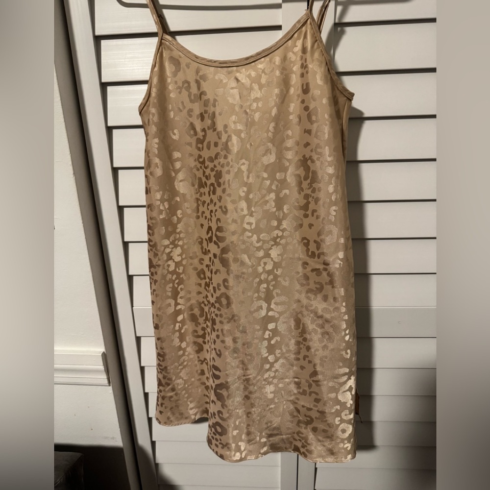Elegant Tan Sleeveless Dress